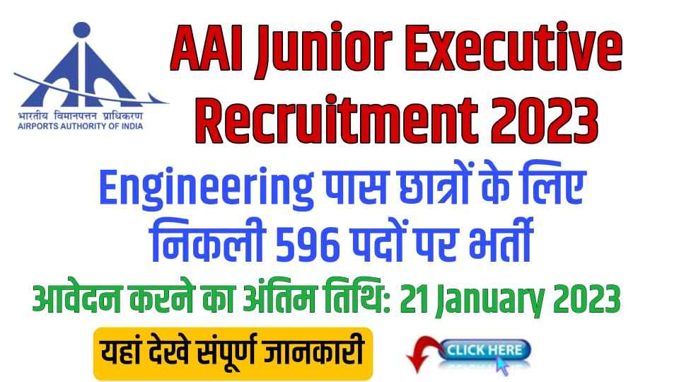 AAI Junior Executive Recruitment 2023: Apply Online for 596 Vacancy