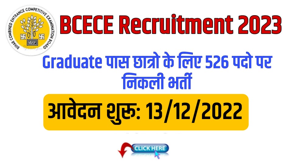 BCECE Recruitment 2023: Check Notification and Apply Online LDC for 526 Vacancy