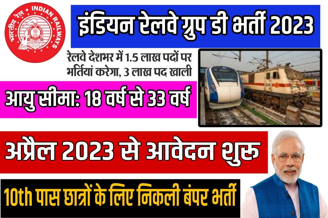 Railway Group D Recruitment 2023 | रेलवे ग्रुप डी भर्ती 2023 Apply Online 95,000+ Post
