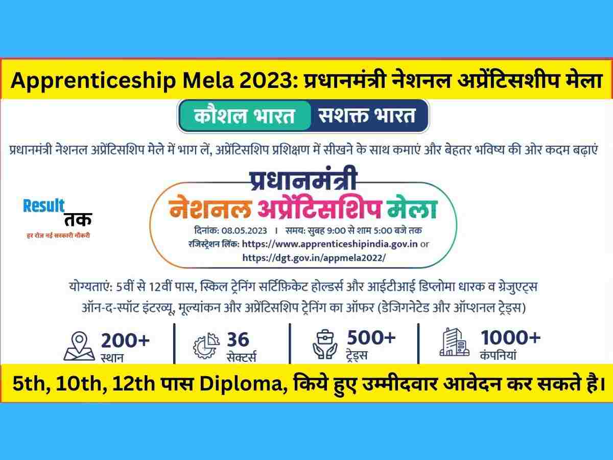 Apprenticeship Mela 2023: प्रधानमंत्री नेशनल अप्रेंटिसशीप मेला 8 मई से प्रारंभ