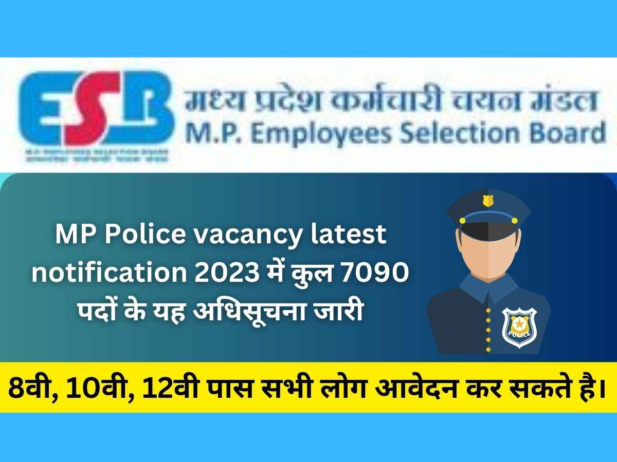 MP Police Constable Vacancy 2023