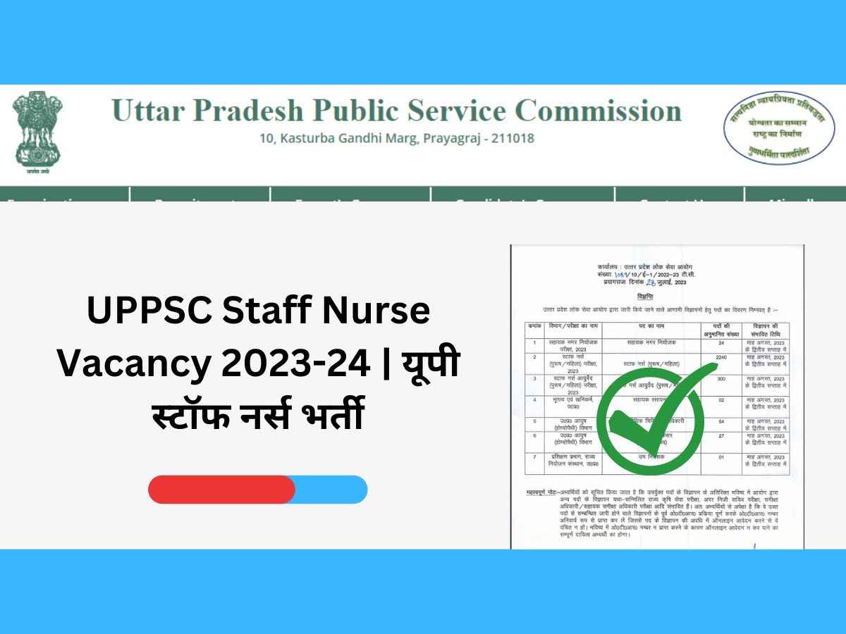 UPPSC Staff Nurse Vacancy 2023 | यूपी स्टॉफ नर्स भर्ती